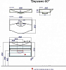 Тумба под раковину 80 см белая Aqwella Бергамо Ber.01.08/W