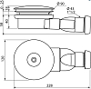 Сифон для душевого поддона Good Door КО00588, хром