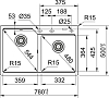 Кухонная мойка 78 см Franke Urban UBG 620-78 35" 114.0595.526 графит