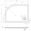 Душевой поддон из искусственного камня BelBagno TRAY-MR-UNO-RH-120/90-550-35-W-L-CR 120x90 левый, белый