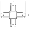 Коннектор X-образный Lightstar Barra 502149