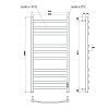 Полотенцесушитель электрический Point Антея PN17850B П10 500x1000, диммер справа, черный