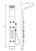 Душевая гидромассажная панель beWash BV3TMSP7233 термостат, белый