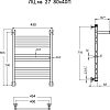 Полотенцесушитель водяной Тругор ЛЦ кв 27 80*40П #