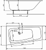 Асимметричная ванна KOLO Split XWA1651000 (левая)