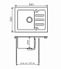 Кухонная мойка Tolero TG-660 Чёрная черный