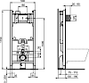 Инсталляция Ideal Standard ProSys Eco Frame 2.0 R0464AC с унитазом Stworki Merlingen R0464AC/MWH55 MWH55, крышка микролифт, клавиша белая матовая