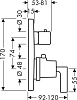 Термостат для душа Axor Citterio 39720800, сталь