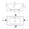 Акриловая ванна Ravak Freedom XC00D00041 белый
