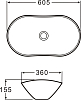 Раковина накладная 60 см BelBagno BB1404-H311, серый матовый