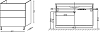 Тумба под раковину 80 см Jacob Delafon Vox EB2098-R1-G1C белый