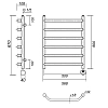Полотенцесушитель электрический Domoterm Лаура Лаура П6 500х600 EL хром