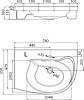 Умывальник Ravak Rosa Comfort L 78х55 XJ8L1100000