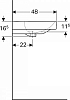 Тумба с раковиной 75 см Geberit Smyle Square 500.353.JR.1-500.249.01.1 пекан