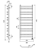 Полотенцесушитель электрический Domoterm Лаура Лаура П12 500х1000 ER хром