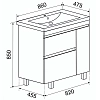 Тумба под раковину Emmy Джерси jsy85X-r белый