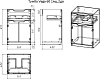 Тумба под раковину Dreja Vega 57 см 99.0450, белый