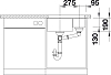 Кухонная мойка Blanco Subline 340/160-U 523559 (чаша справа) тёмная скала