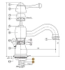 Смеситель для раковины Bandini Antico 850620KK00 золото