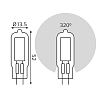 Лампа светодиодная Gauss G4 3.5W 4100K прозрачная 107807203