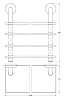 Полка Ellux Elegance ELE 046 хром