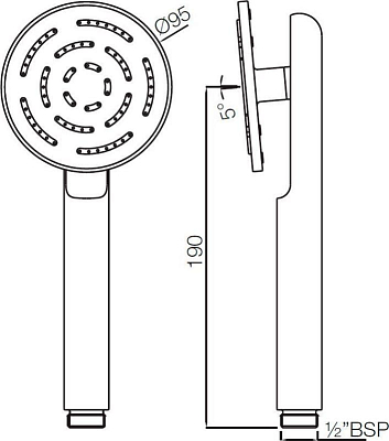 Ручной душ Jaquar HSH-GLD-1653