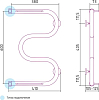 Полотенцесушитель водяной Сунержа М-образный 60x40 с 2 полками