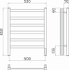 Полотенцесушитель электрический Terminus Ното Ното П6 500х650 электро серый