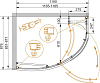 Душевой уголок Cezares ELENA-W-RH-1-120/90-P-Cr-R стекло punto