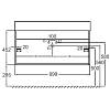 Тумба под раковину Jacob Delafon Vivienne EB1508-N18-S40 белый, черный