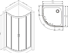 Душевой уголок AM.PM Gem 80x80 W90G-401-080BT профиль черный матовый, стекло прозрачное