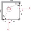 Душевой уголок BelBagno ETNA-AH-22-80/90-C-Cr