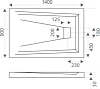 Поддон для душа Good Door Атриум 140x90 с ножками и экраном