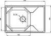 Кухонная мойка GranFest UNIQUE 740L GF-U-740L иней