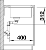 Кухонная мойка Blanco Subline 500-U 523435 жемчужный