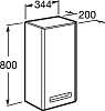 Шкаф Roca Gap R белый матовый zru9302736