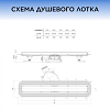 Душевой лоток Bettoserb Frameless Line 750 13701321 черный