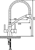 Смеситель для кухни с гибким изливом Gappo G4398-9