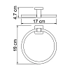 Полотенцедержатель WasserKRAFT Lippe К-6500 K-6560 хром