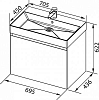 Тумба с раковиной Aquanet Нью-Йорк 70 00213935 орех