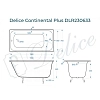 Чугунная ванна Delice Continental Plus DLR230633 белый