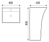 Раковина WeltWasser Leerbach GL-WT 45 10000005492, белый глянец