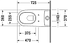 Чаша напольного унитаза Duravit Starck 2 21290900001