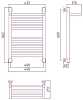 Полотенцесушитель водяной Сунержа Богема с полкой 00-0223-6040 хром