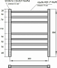 Полотенцесушитель электрический Point PN70756B П7 500x600, диммер слева, черный