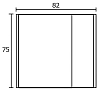 Зеркальный шкаф Berloni Bagno Day SN07 SX/405 коричневый