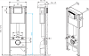 Инсталляция для подвесного унитаза Cersanit Vector 64178 с белой кнопкой смыва