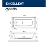 Акриловая ванна Excellent Aquaria 160х70 WAEX.AQU16.ULTRANANO.CR хром, белый