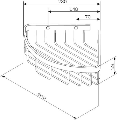 Полка AM.PM Sense L A7452222 угловая двухъярусная, черный