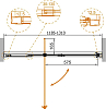 Душевая дверь в нишу Cezares Variante B 1 120/130 C Cr